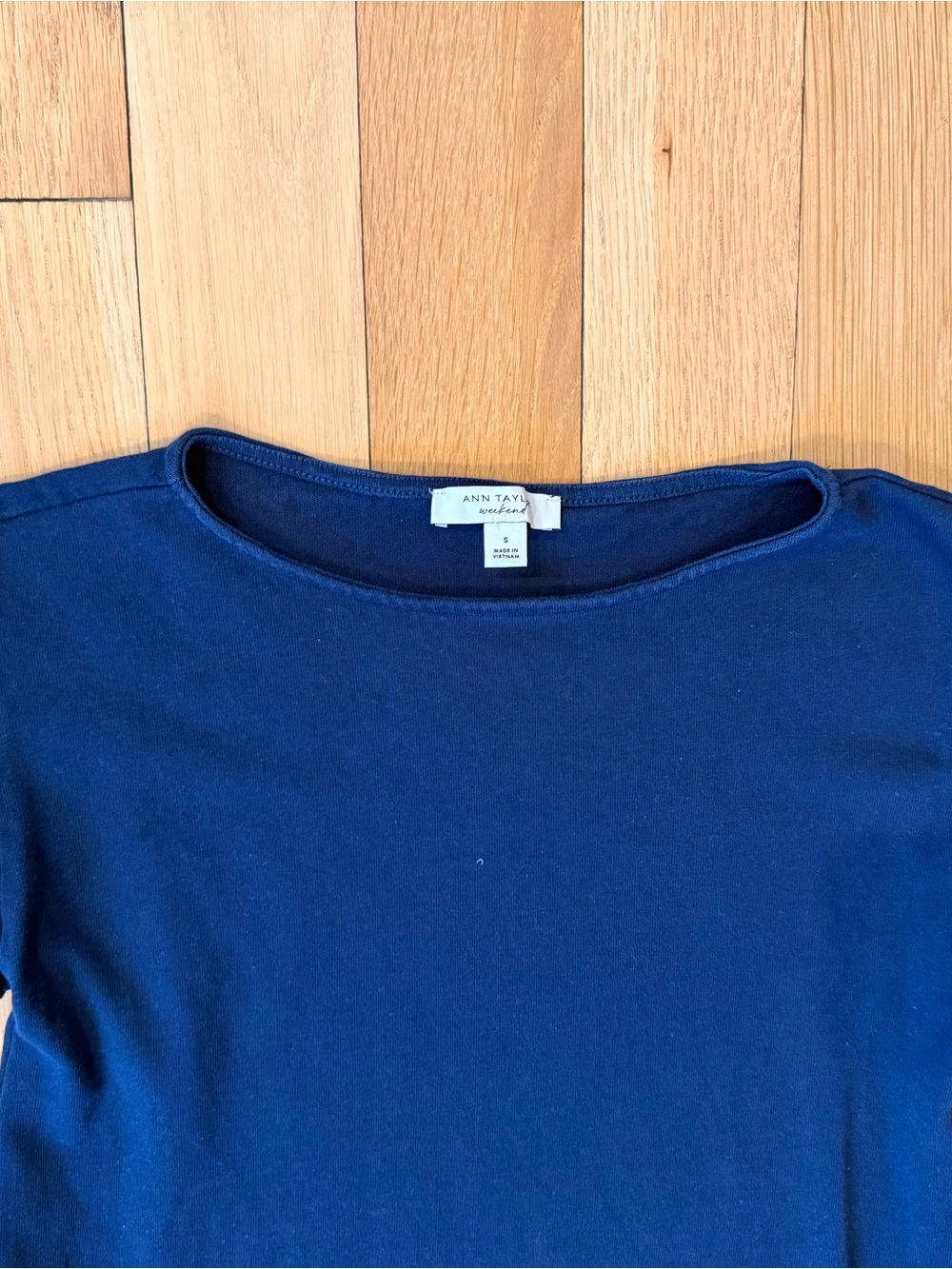 Ann Taylor Girls' Navy Short Sleeve Crewneck Top